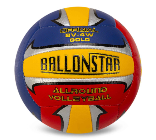 М'яч волейбольний BALLONSTAR №5 PU жовтий-синій-білий