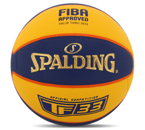 Мяч баскетбольный SPALDING TF 33 GOLD размер 6 синий-желтый