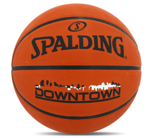 Мяч баскетбольный резиновый SPALDING DOWNTOWN размер 7 оранжевый