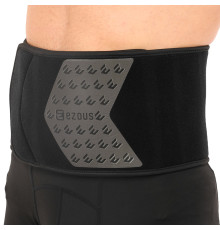 Пояс для тренажерного залу та схуднення SWEAT WAIST TRIMMER EZOUS розмір 126x20см чорний-сірий