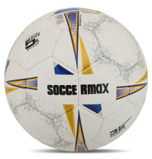 М'яч футбольний SOCCERMAX №5 PU білий-синій-золотий