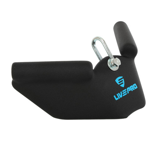 Рукоятка для обратной тяги c узким хватом Reverse Grip нескользящее покрытие LiveUp 30,5см черный