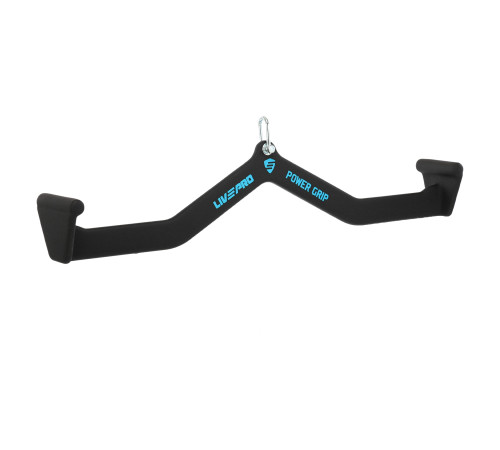 Рукоятка для тяги с широким хватом Wide Grip нескользящее покрытие LiveUp 85см черный