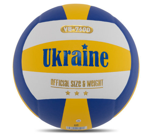 Мяч волейбольный UKRAINE №5 PU желтый-белый-синий