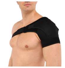 Бандаж для плеча компресійний фіксатор плечового суглоба Shoulder Support SIBOTE лівий 1шт чорний