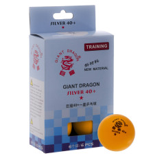 Набір м'ячів для настільного тенісу GIANT DRAGON SILVER 40+ 6шт кольори в асортименті