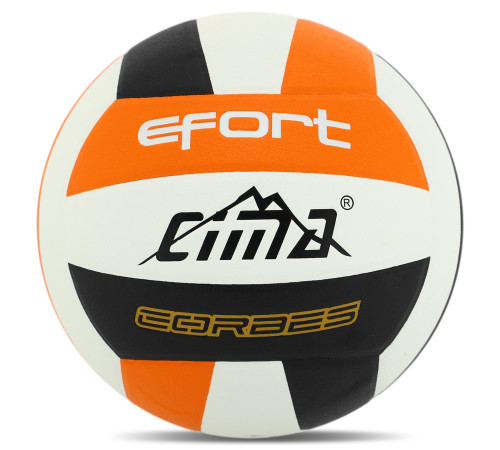 М'яч волейбольний CIMA EFORT CORBES №5 PU білий-чорний-помаранчевий