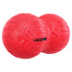 М'яч масажний подвійний для МФР та самомасажу Duoball LivePRO Peanut massage ball ø19,4см червоний