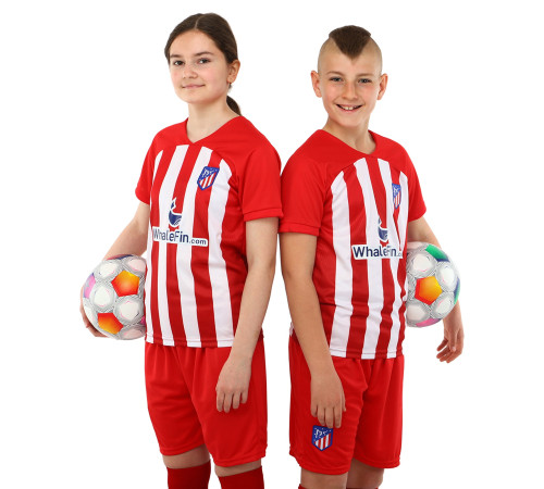 Форма футбольна дитяча із символікою футбольного клубу ATLETICO MADRID домашня 2024 SP-Sport 20-28 червоний-білий