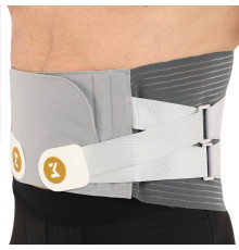 Пояс корсетний для спорту SIBOTE WAIST SUPPORT розмір S-2XL чорний-сірий