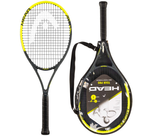 Ракетка для великого тенісу 27" HEAD Tour Pro grip-1 жовтий-чорний
