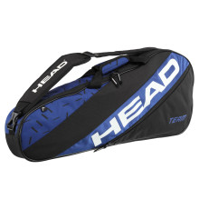 Тенісна сумка для ракеток великий теніс на 3 ракетки HEAD Team 75x31х9, 5см чорний-синій