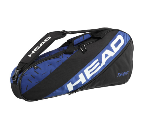 Тенісна сумка для ракеток великий теніс на 3 ракетки HEAD Team 75x31х9, 5см чорний-синій