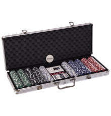Набір для покеру в алюмінієвому кейсі Poker game set SP-Sport 500 фішок