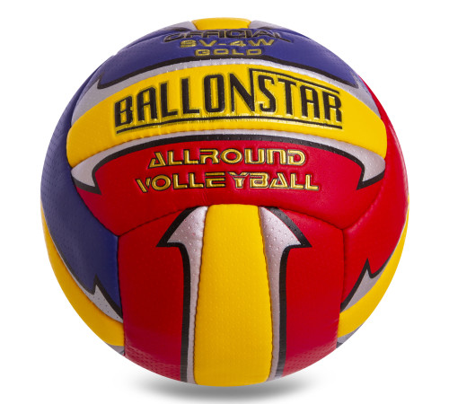 М'яч волейбольний BALLONSTAR №5 PU червоний-жовтий-синій
