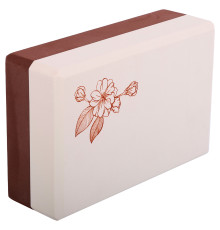 Блок для йоги двокольоровий BLOOM YOGA BRICK кольори в асортименті
