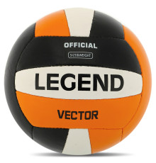 Мяч волейбольный LEGEND VECTOR №5 PU оранжевый-черный