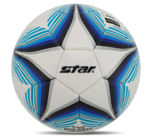 Мяч футбольный STAR THE POLARIS 2000 FIFA №5 PU белый-голубой