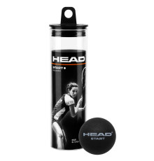 Набір м'ячів для сквошу HEAD START 3шт чорний