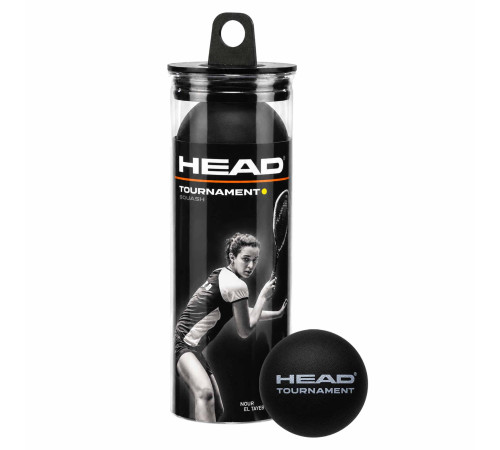 Набір м'ячів для сквошу HEAD Tournament 3шт чорний