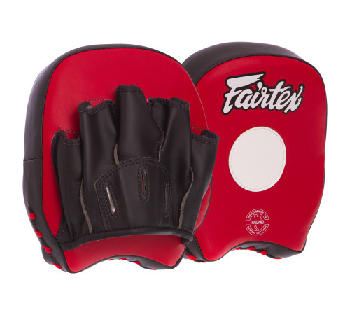 Міні-лапа боксерська вигнута тренувальна Кожвініл FAIRTEX 19x17x5см 2штуки кольори в асортименті