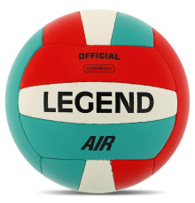 Мяч волейбольный LEGEND AIR №5 PU зеленый-красный