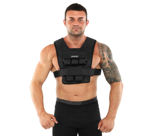 Жилет обважнювач з регульованою вагою Zelart WEIGTH VEST вага-1-10кг чорний