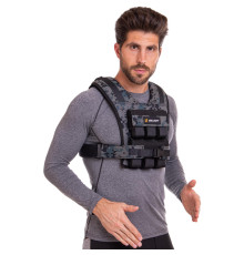 Жилет обважнювач з регульованою вагою Zelart WEIGTH VEST вага-1-12кг камуфляж