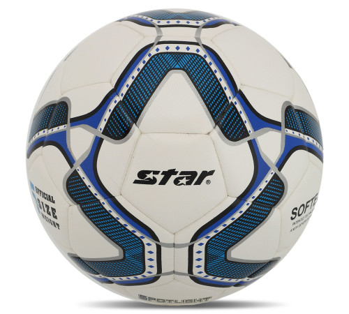 М'яч футбольний SOFTEK STAR SPOTLIGHT №5 PU білий-синій