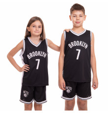 Форма баскетбольна дитяча NBA клуб Brooklyn Nets 7 S-2XL чорний-білий