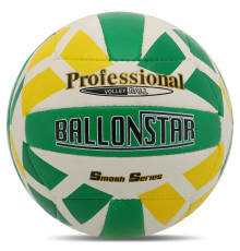 М'яч волейбольний BALLONSTAR №5 PU зелений-білий-жовтий