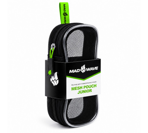 Чохол окулярів для плавання MadWave MESH POUCH чорний-зелений