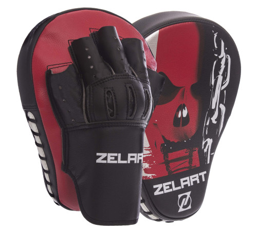 Лапа боксерська вигнута тренувальна PU ZELART 25x19x4см 2штуки кольори в асортименті