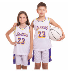 Форма баскетбольна дитяча NBA клуб Los Angeles Lakers 23 S-2XL кольори в асортименті