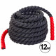 Канат для кросфіту Combat Battle Rope Zelart 12м чорний