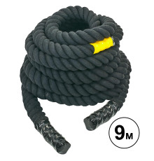 Канат для кросфіту Combat Battle Rope SP-Planeta 9м чорний