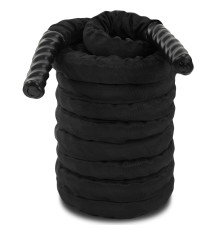 Канат для кросфіту в захисному рукаві Combat Battle Rope BATTLE ROPE Zelart 9м чорний