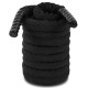 Канат для кросфіту в захисному рукаві Combat Battle Rope BATTLE ROPE Zelart 9м чорний