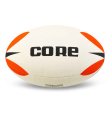 М'яч для регбі CORE №4 білий-червоний