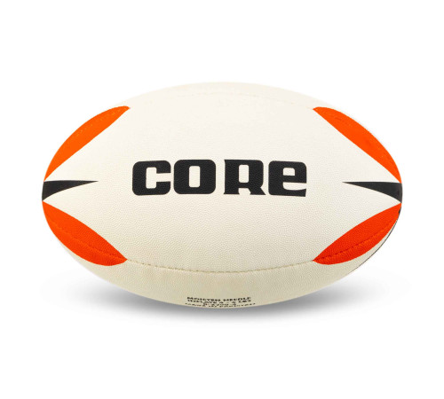 М'яч для регбі CORE №4 білий-червоний