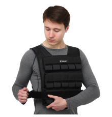 Жилет обважнювач з регульованою вагою Zelart WEIGTH VEST вага-1-30кг чорний