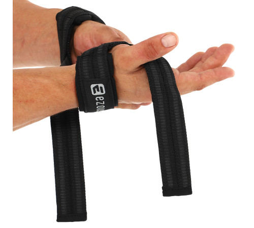 Лямки для тяги LIFTING STRAP EZOUS 2шт черный-серый