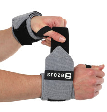 Бинти кистьові для жиму STRENGTH WRIST WRAPS (SOLID SUPPOR) EZOUS 2штуки фіолетовий