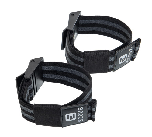 Ленты для тренировок бицепса BFR ремни Kaatsu OCCLUSION BANDS EZOUS 2шт черный-серый