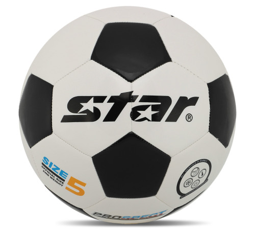 М'яч футбольний STAR PROSPECT №5 PU білий-чорний