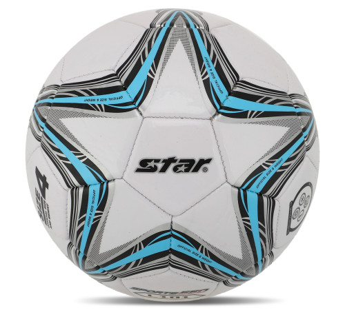 М'яч футбольний STAR SPORTS 550 L101 №4 PU білий-блакитний