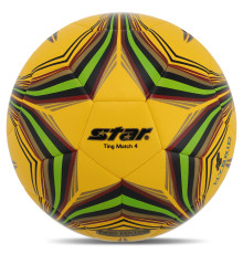 Мяч футбольный STAR TING MATCH 4 HYBRID №4 PU желтый-салатовый