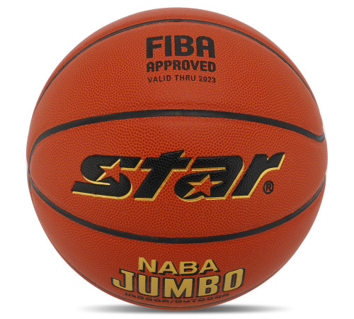 Мяч баскетбольный STAR NABA JUMBO FIBA размер 7 оранжевый
