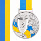 Медаль спортивна зі стрічкою SP-Sport UKRAINE з українською символікою ø5см золото, срібло, бронза