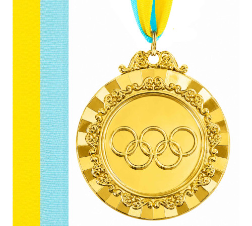 Медаль спортивна зі стрічкою кольорова тематична SP-Sport Олімпіада ø6,5см золото, срібло, бронза